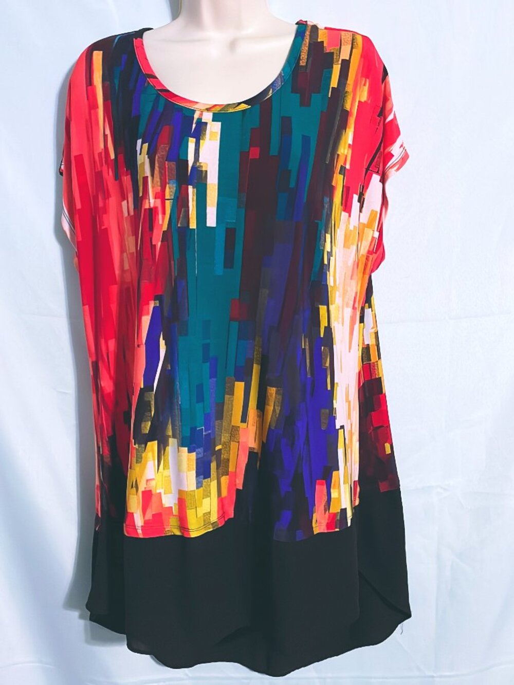 Cato Cute Colorful Short Sleeve Tunic Size 14/16W